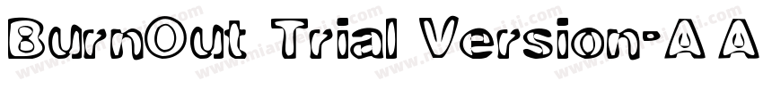 BurnOut Trial Version字体转换